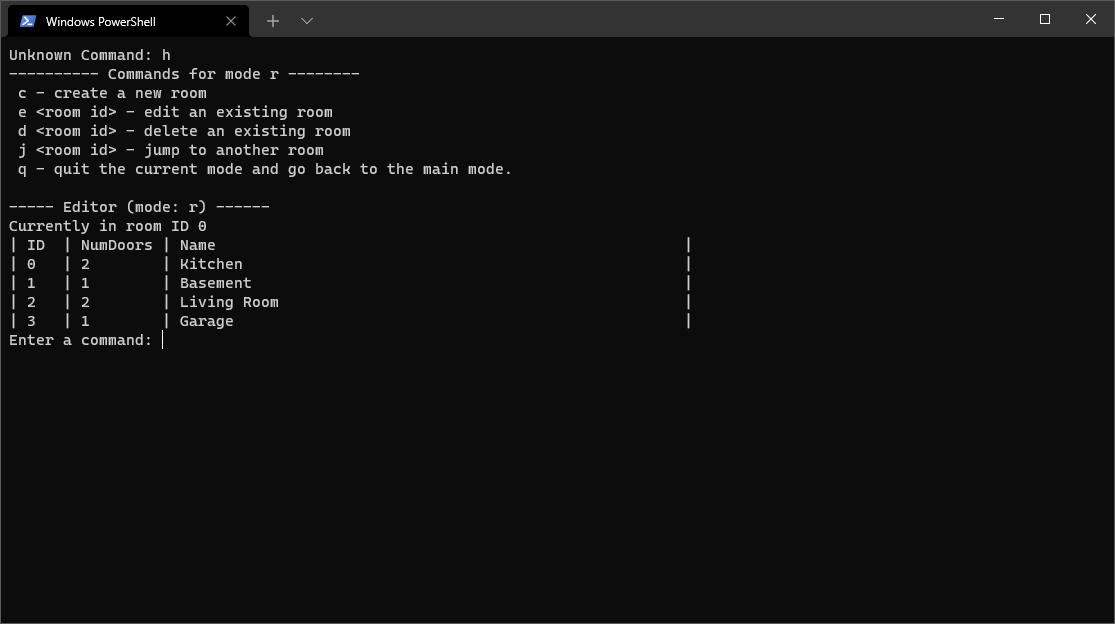 A screenshot of CText's Room Editor